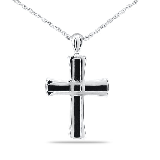 Men's Cross Chain Link Steel Pendant